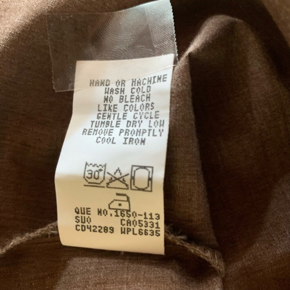 Woolrich Womens Long Sleeve Button-Up Shirt Brown L 65% Cotton/35% Polyester Cla - Picture 8 of 9